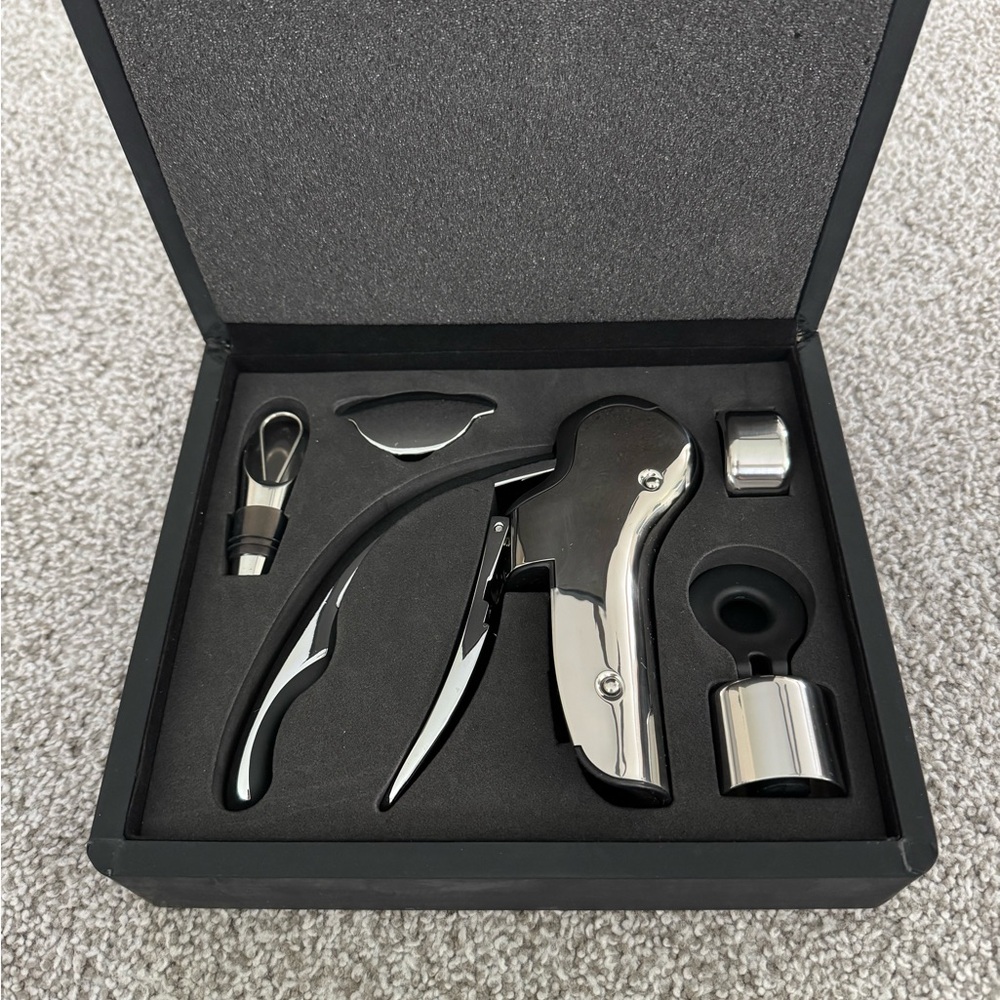 Sleek Wine Opener Set with Accessories